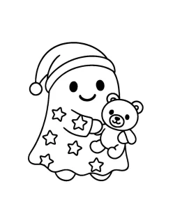 Desenho de fantasma para colorir 23