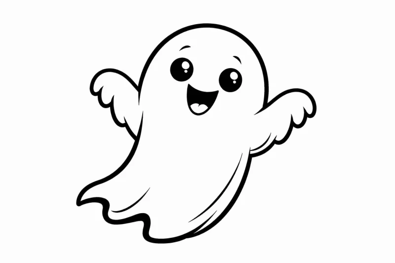 Desenho de fantasma para colorir 5
