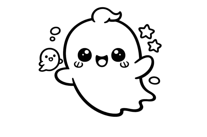 Desenho de fantasma para colorir 21