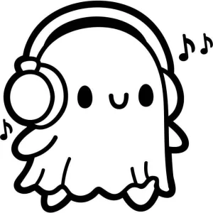 Desenho de fantasma para colorir 18