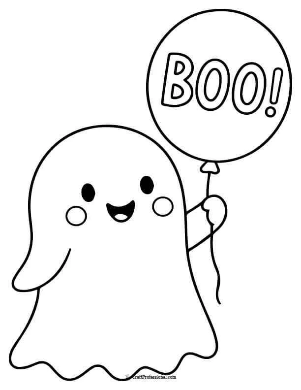 Desenho de fantasma para colorir 19