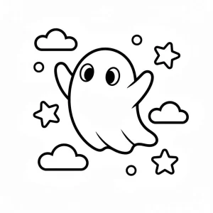 Desenho de fantasma para colorir 17