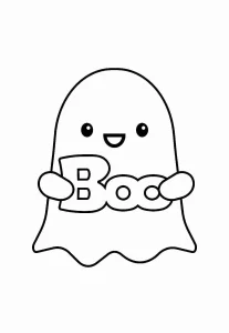 Desenho de fantasma para colorir 14