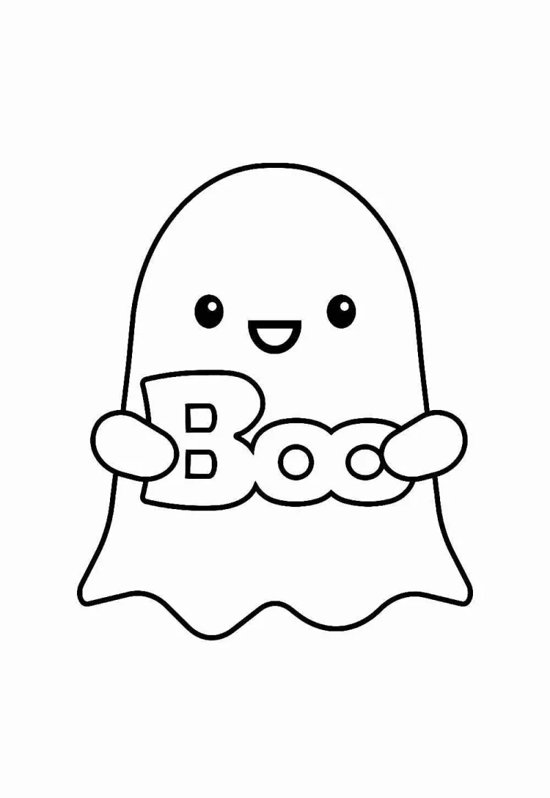 Desenho de fantasma para colorir 14