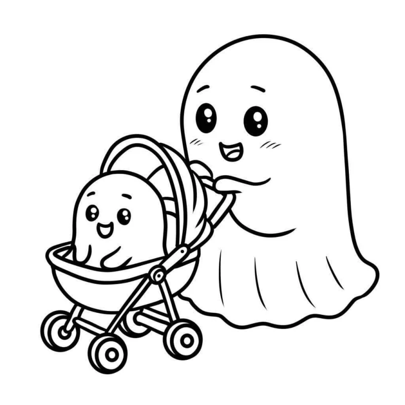 Desenho de fantasma para colorir 12
