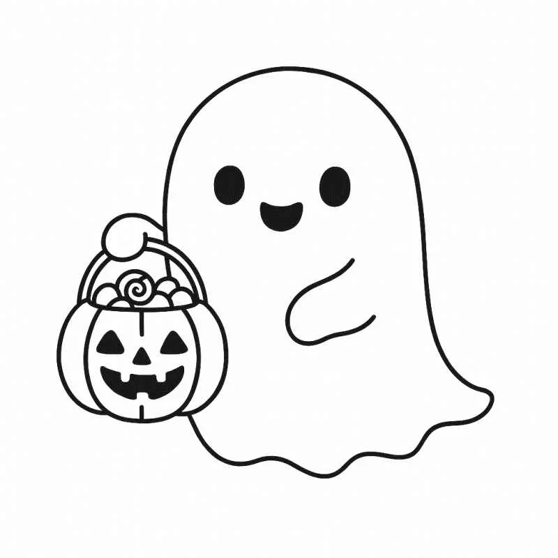 Desenho de fantasma para colorir 1