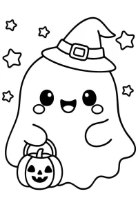 Desenho de fantasma para colorir 11