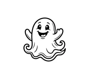 Desenho de fantasma para colorir 8