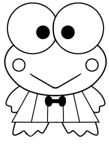 Desenho para colorir de Keroppi de traço grosso para os mais pequenos