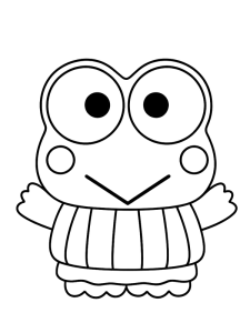 Desenho para colorir de Keroppi de braços abertos