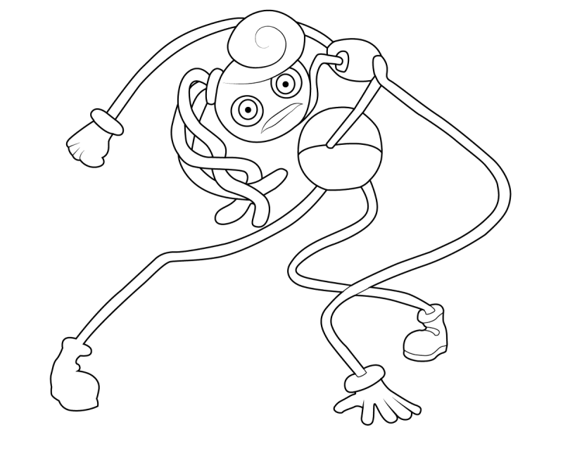 Desenho para colorir de Mommy Long Legs de braços esticados