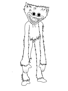 Desenho para colorir de Huggy Wuggy de corpo inteiro