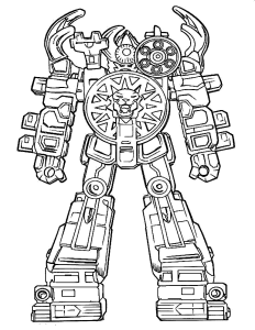Desenho para colorir de Megazord de corpo inteiro