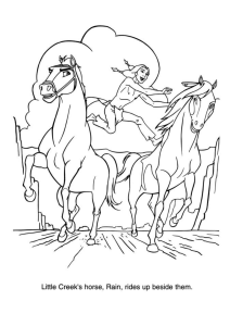 Desenho para colorir de Little Creek a saltar para a Rain