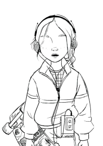 Desenho para colorir de Max com os auscultadores