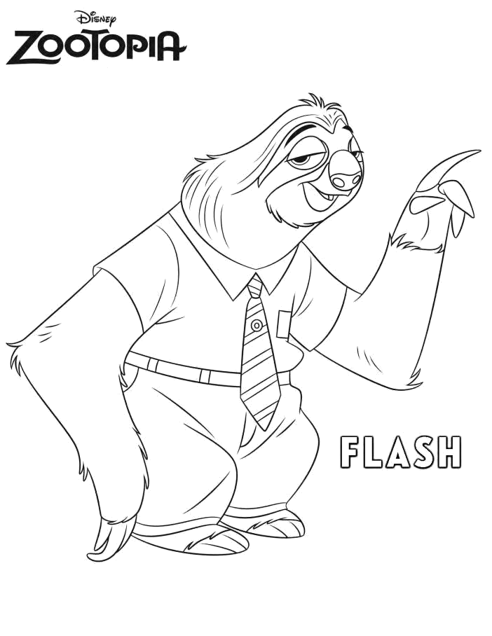 Desenho para colorir de Flash com o nome