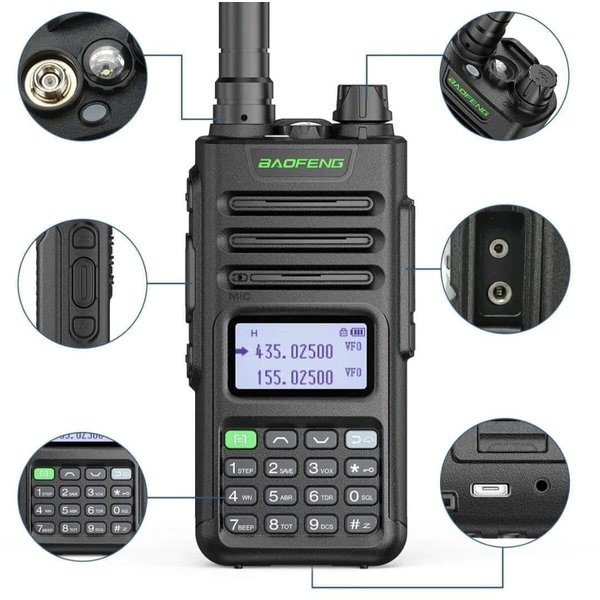 Baofeng UV-13 Pro walkie talkie 10W para montarias e batidas - rádio dual band