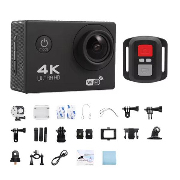 Câmara Fotográfica Digital SZSMART Action D800 | 2" | IPS | Prata | 4K Ultra HD | Wi-Fi